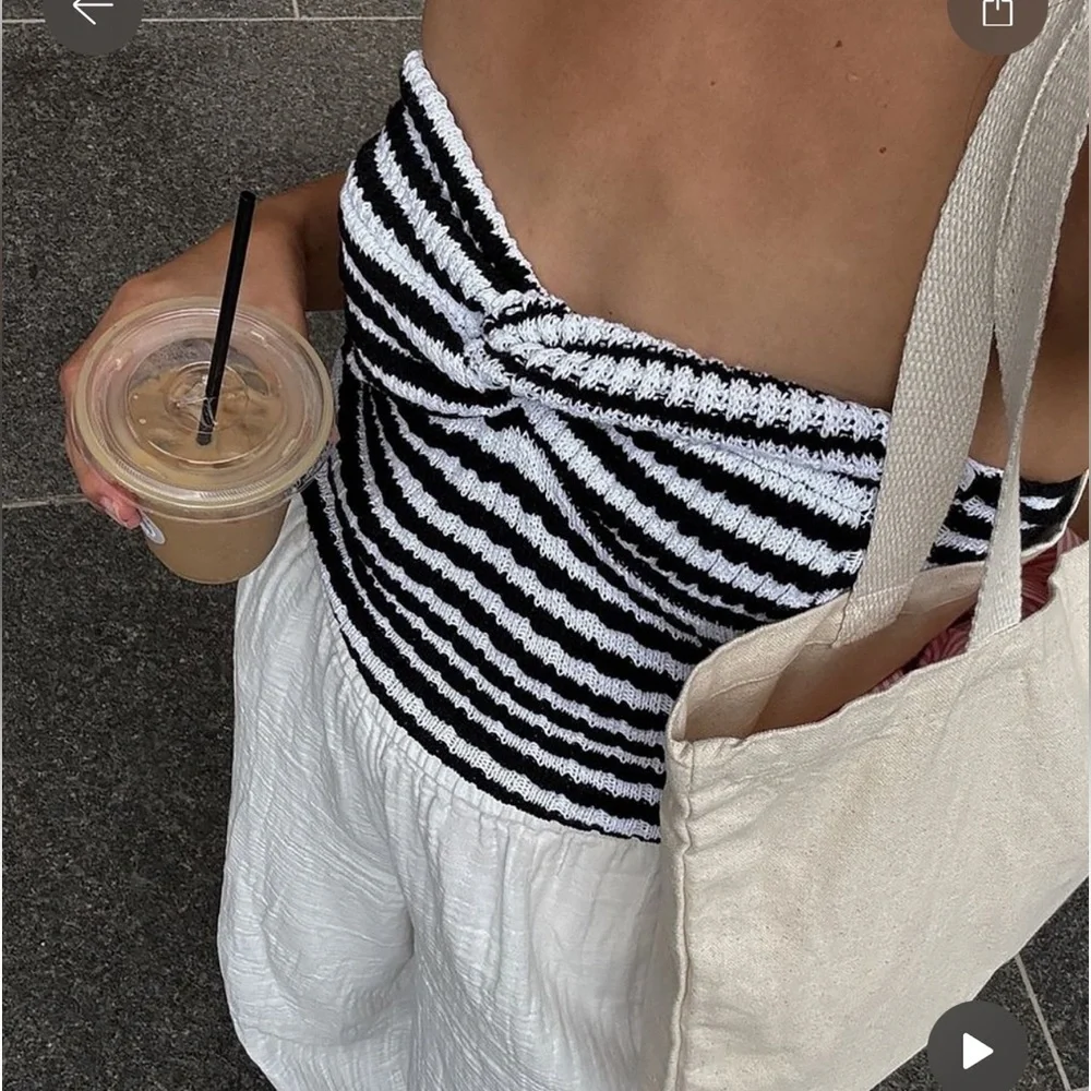 Na-kd: striped twist detailed tube top - Picture 3 of 4